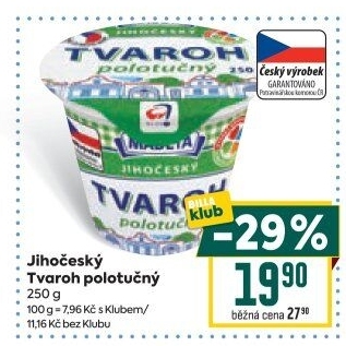 Tvaroh polotučný Jihočeský Madeta