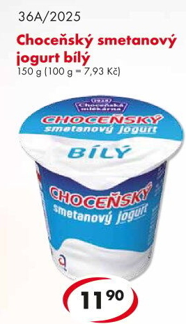 Bílý jogurt smetanový Choceňský