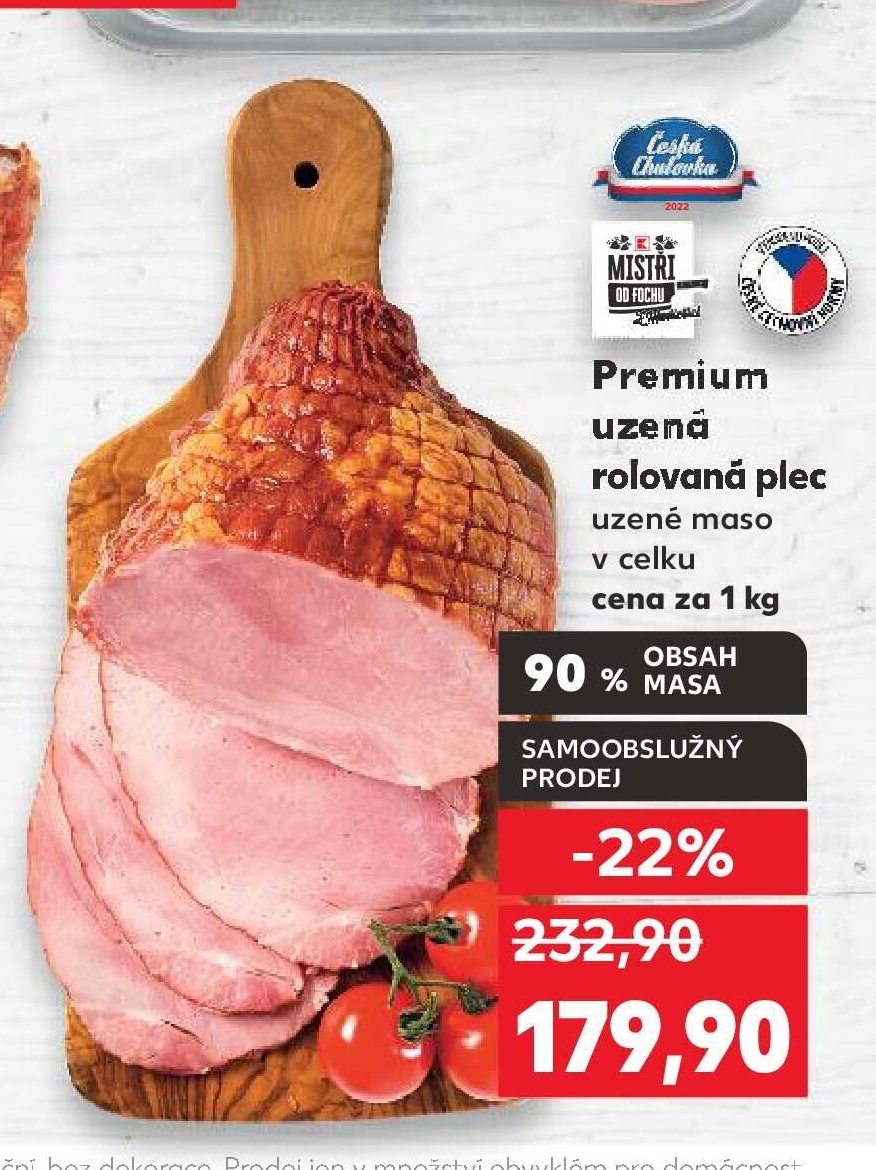 Premium uzená rolovaná plec