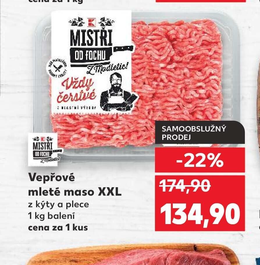 Mistri od fochu Vepřové mleté maso XXL - Kaufland akcniletaky.com