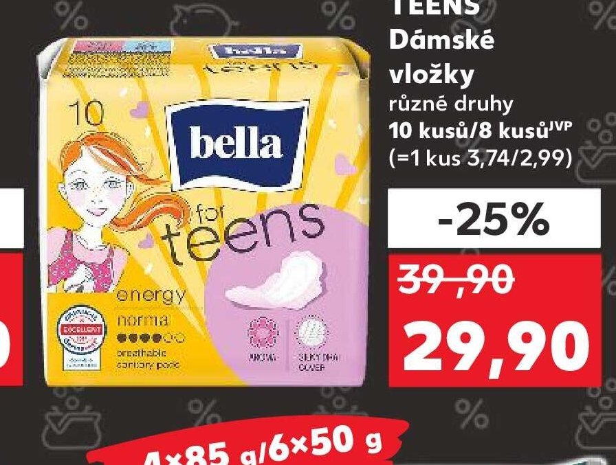 BELLA FOR TEENS DÁMSKÉ VLOŽKY