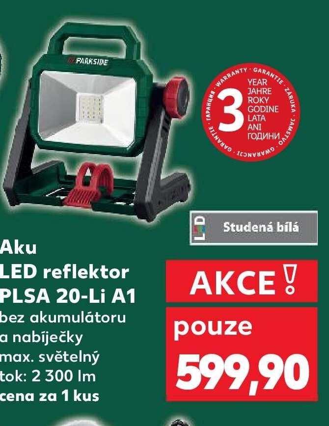 Aku LED reflektor PLSA 20-Li A1