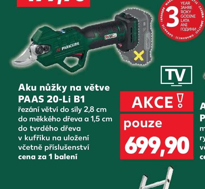 Aku nůžky na větve PAAS 20-Li B2