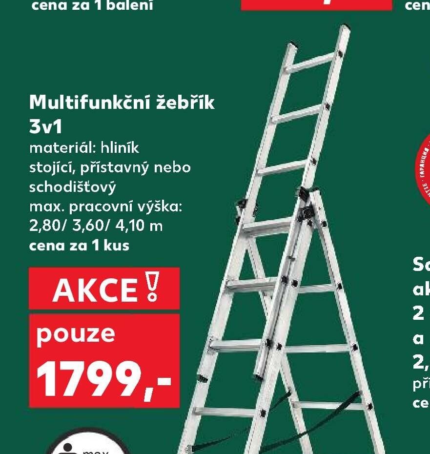 Multifunkční žebřík 3v1
