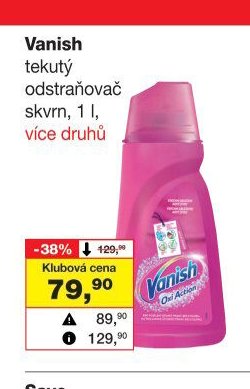 Vanish tekutý odstraňovač skvrn, 1 l