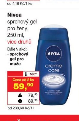 Nivea sprchový gel, 250 ml
