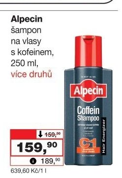 Alpecin šampon na vlasy s kofeinem, 250 ml, více druhů - Barvy a laky drogerie akcniletaky.com