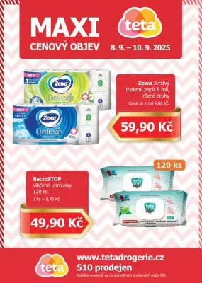 akční leták Teta drogerie 8.9.2025-10.9.2025