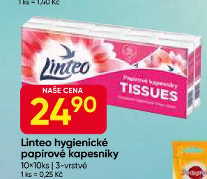 Papírové kapesníčky 3vrstvé Linteo