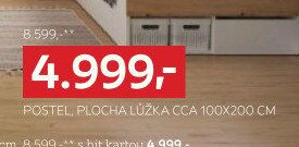 POSTEL, PLOCHA LŮŽKA CCA 100X200 CM