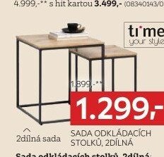 SADA ODKLÁDACÍCH STOLKŮ, 2DÍLNÁ