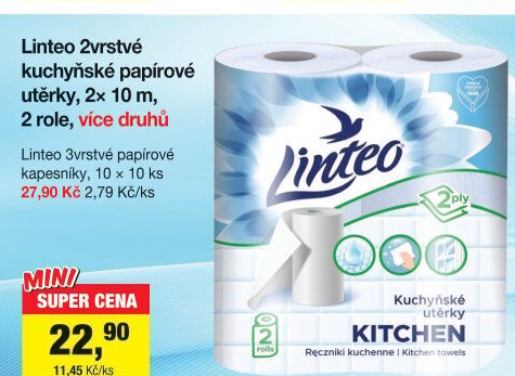 Utěrky kuchyňské 2vrstvé Linteo