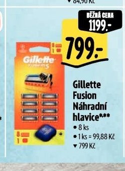 Gillette Fusion Náhradní hlavice