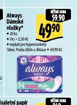 Always Dámské vložky