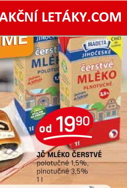 Mléko čerstvé Jihočeské Madeta