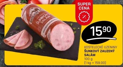 Salám šunkový zauzený Kostelecké uzeniny