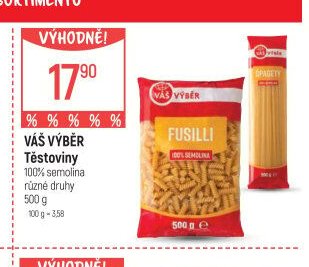 Váš Výběr Těstoviny