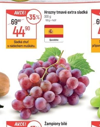 Hrozny tmavé extra sladké