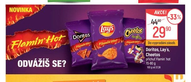 Doritos, Lay's, Cheetos Flamin' Hot