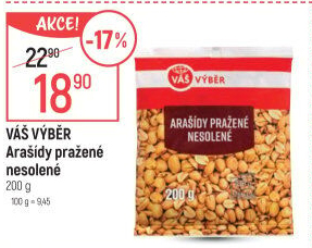 Arašídy pražené Váš Výběr