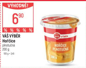 Hořčice plnotučná Váš Výběr