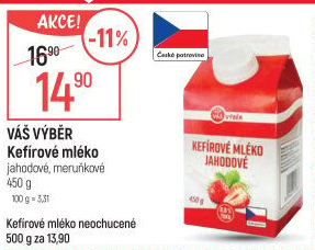 Kefírové mléko ochucené Váš výběr
