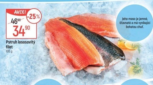Pstruh lososovitý filety