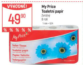 Toaletní papír 2vrstvý My Price