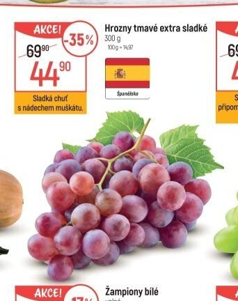 Hrozny tmavé extra sladké