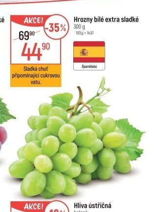 Hrozny bílé extra sladké