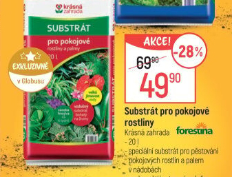 Substrát pro pokojové rostliny Krásná zahrada