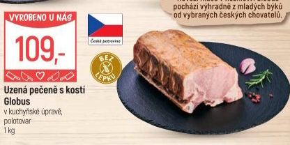 Uzená pečeně s kostí Globus