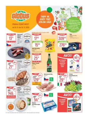 akční leták Globus 10.9.2025-16.9.2025