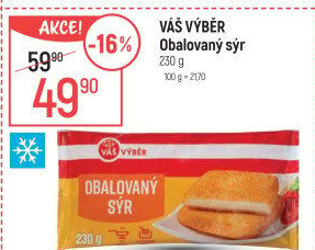 Obalovaný sýr mražený Váš Výběr