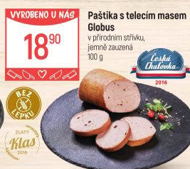 Paštika s telecím masem Játrovka Globus