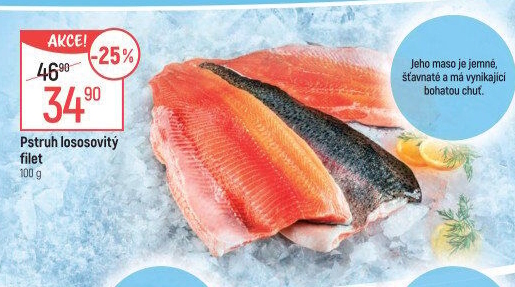 Pstruh lososovitý filety