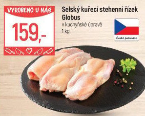 Selský kuřecí stehenní řízek Globus