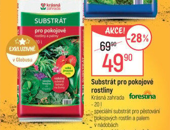 Substrát pro pokojové rostliny Krásná zahrada