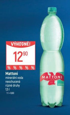 Mattoni minerální voda neochucená