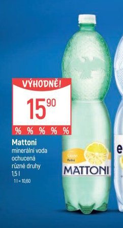 Mattoni minerální voda ochucená