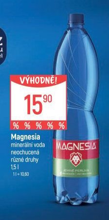 Magnesia minerální voda neochucená