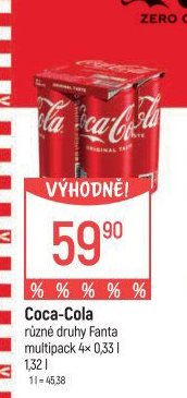 Coca-Cola / Fanta multipack 4x 0,33 l