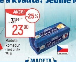 Madeta Romadur různé druhy 100 g