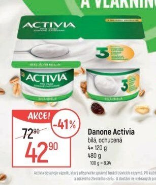 Danone Activia bílá, ochucená