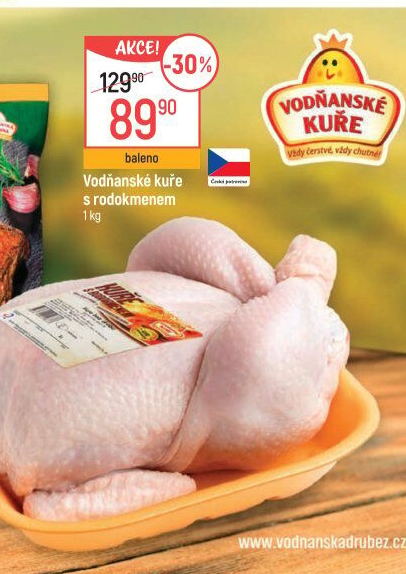 Kuře s rodokmenem Vodňanské kuře