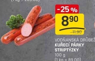 Párky kuřecí striptýzky Vodňanské kuře