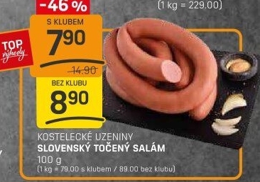 Salám slovenský točený Kostelecké uzeniny