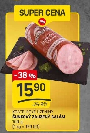 Salám šunkový zauzený Kostelecké uzeniny