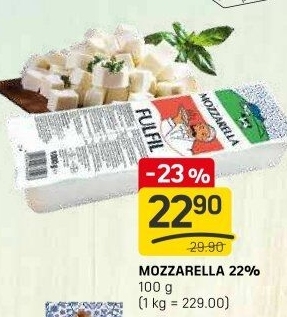 Sýr Mozzarella cihla Fulfil