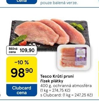 Tesco Krůtí prsní řízek plátky